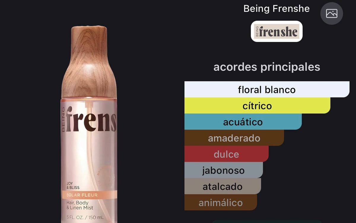 BEING frenshe loción para cabello y cuerpo